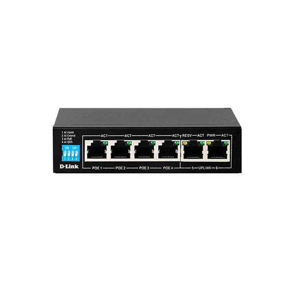سوییچ شبکه 6 پورت D-Link مدل DGS-F1006P