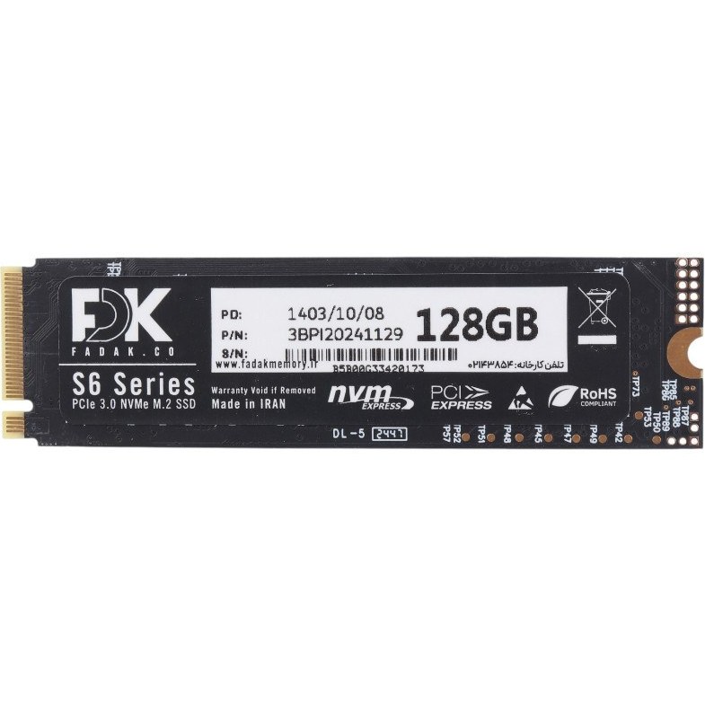 اس اس دی اینترنال FADAK مدل S6 ظرفیت 128GB