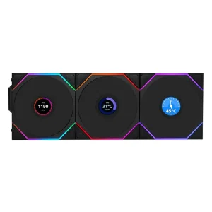 فن کیس LIAN LI مدل UNI FAN TL120 LCD Wireless Black